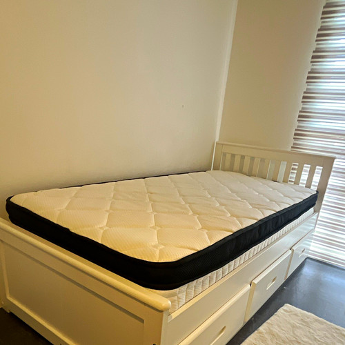 White painted wooden - white,