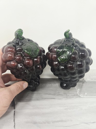 Murano hand blown glass grape - hand,
