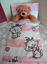 Dolls Doll Pram Cot Bedding / Duvet Set Cute Cat Kitten Great Gift