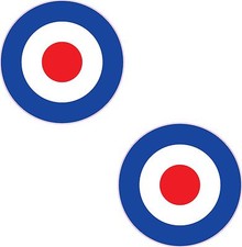 RAF Roundel 2x 4" Stickers Mod