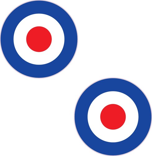 Raf roundel stickers - 2x, 4"