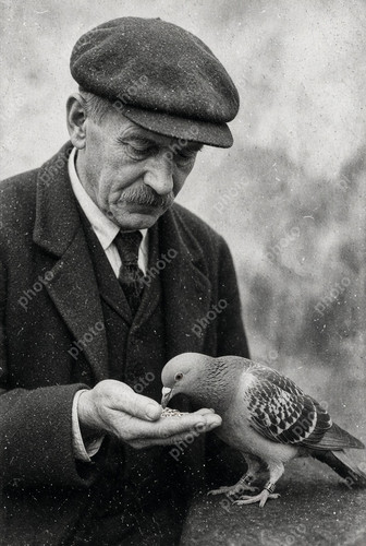 Portrait racing pigeon - of,