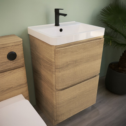 Bathroom vanity unit fluted - vanity,