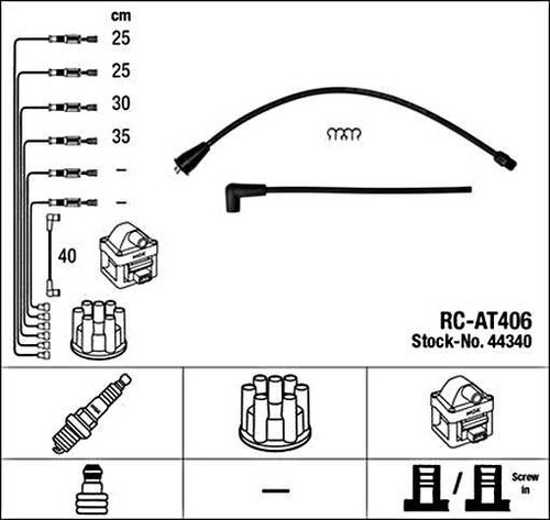 Ngk ignition lead set black - ignition,