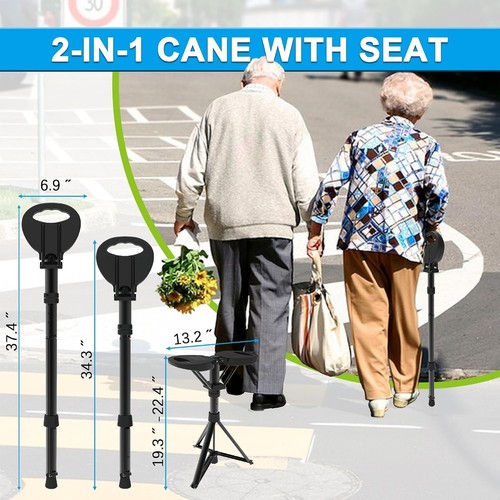 Walking cane with folding - cane,