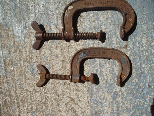 Two inch record clamps - two, g