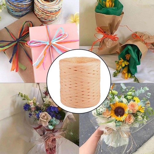 Raffia paper craft - paper, ribbon