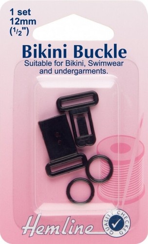 Hemline 12mm black bikini - hemline,