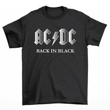 AC/DC Mens T-Shirt Official Logo Rock Band Cotton Crew Neck Tee Shirt