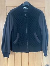 Zara Black Cable Knit Bomber