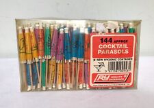 Vtg 80s Cocktail Parasols Umbrellas Pack of 144 Unopened Retro Party Bar Prop