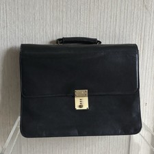 Black Leather Briefcase 43cm