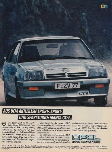 1983 opel manta - b, gt/e