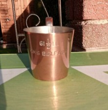 PUSSERS RUM 1/2 GILL, COPPER, GENUINE MEASURE. HMS BELFAST. 