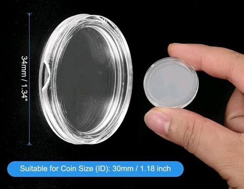 30mm plastic coin case - plastic,