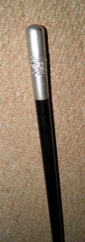 Antique ebonized swagger stick - ebonized,