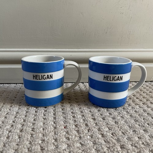 Green cornishware mugs - x,