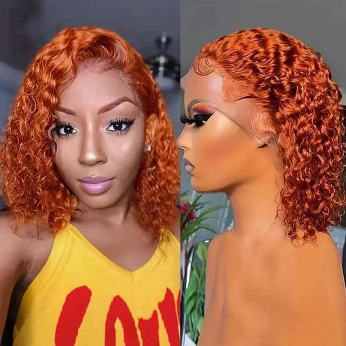 Ginger curly bob - wig, human