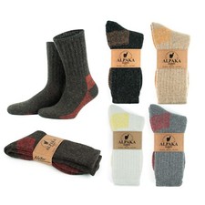 Alpaca Wool Socks, Cushioned Thermal Winter Hiking Sock Cosy Christmas Socks