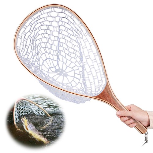 Fly fishing landing - fly, net