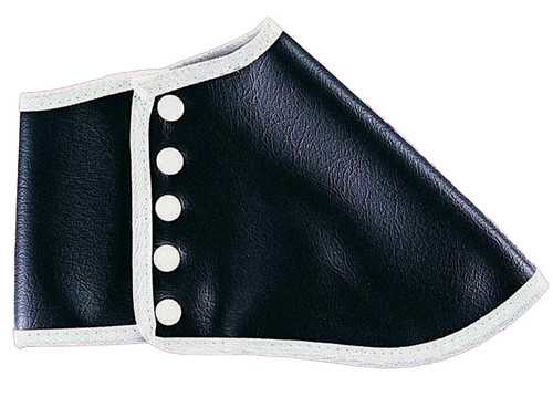 Black vinyl spats buttons - black,