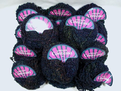 Navy blue wool blend - wool, yarn