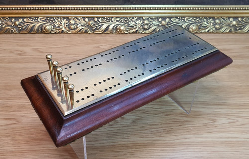 Vintage solid brass cribbage - vintage,