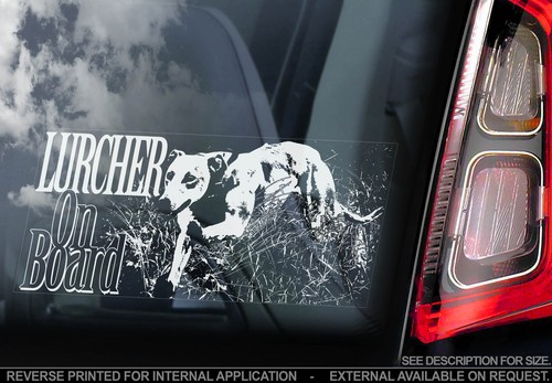 Lurcher car window sticker - lurcher,