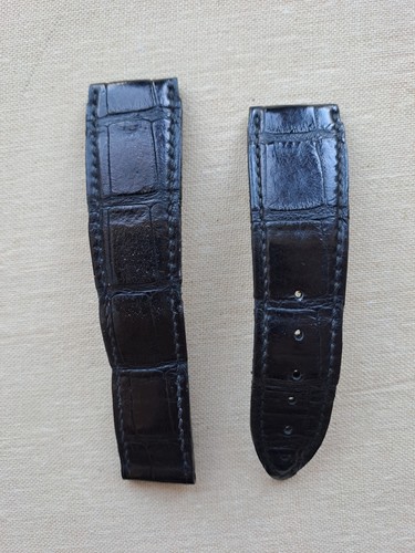 Blancpain black leather - , strap