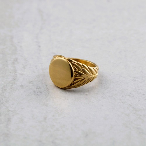 Gold circle signet - circle,