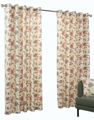 Aria printed lined curtains - -,