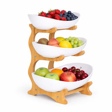 Fruit Bowl 3-Tier White Fruit