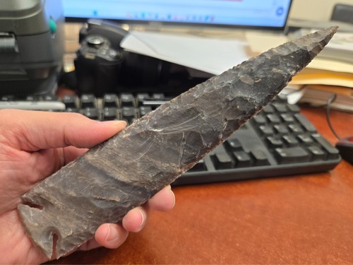 Agate stone spearhead - agate,