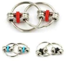 Stainless Steel Bike Chain Fidget Hand Spinner Keyring Sensory Stress Relief Toy