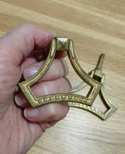 Vintage pair large solid brass - vintage,