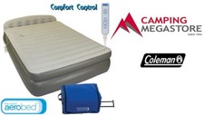 COLEMAN AEROBED QUEEN DOUBLE HEIGHT HEADBOARD MATTRESS CAMPING AIR BED PUMP