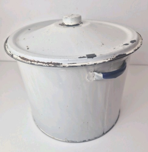 Large vintage enamel bread - vintage,