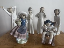 LLADRO Nao Vintage Porcelain Figurines Set of 6 Great condition