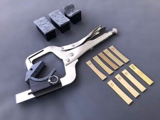 Hand Held Fret Press, w/ 9 Radius Inserts + 4 Neck Cauls-Luthier Tools 