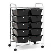 10-Drawer Rolling Trolley with