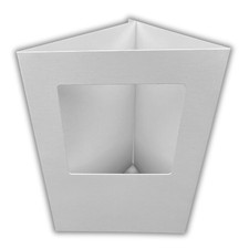 10 Pack A6 White Rounded Top Square Aperture Card Blanks & Envelopes, Tri-Fold
