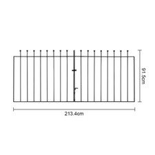 7FT 8FT 10FT Wrought Iron Driveway Gates Metal Steel Large Garden Barrier