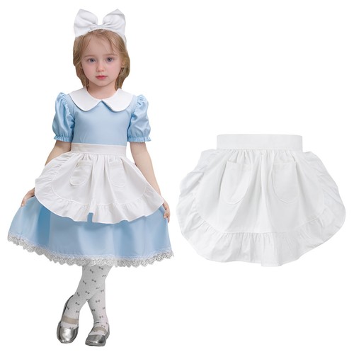 Kids girls waist apron white - kids,