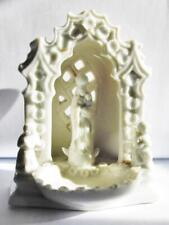 Antique Old Paris Porcelain Madonna Moon Holy Water Font Shrine Stoup Chapel 5in