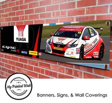 Civic Type-R (FN2) YUASA Touring Car banner for WORKSHOP, Garage, Showroom etc
