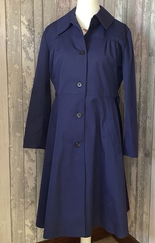 Vintage navy blue trench coat - navy,