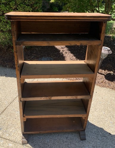 Antique vtg wood shelving - shelving, unit