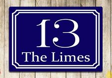 Personalised address sign plaque Door number french vintage style