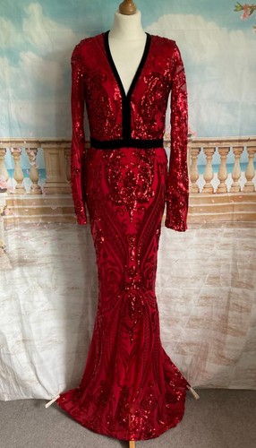 Sequin evening maxi dress - sequin, 8