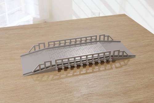 Flat wooden bridge tabletop - wooden,